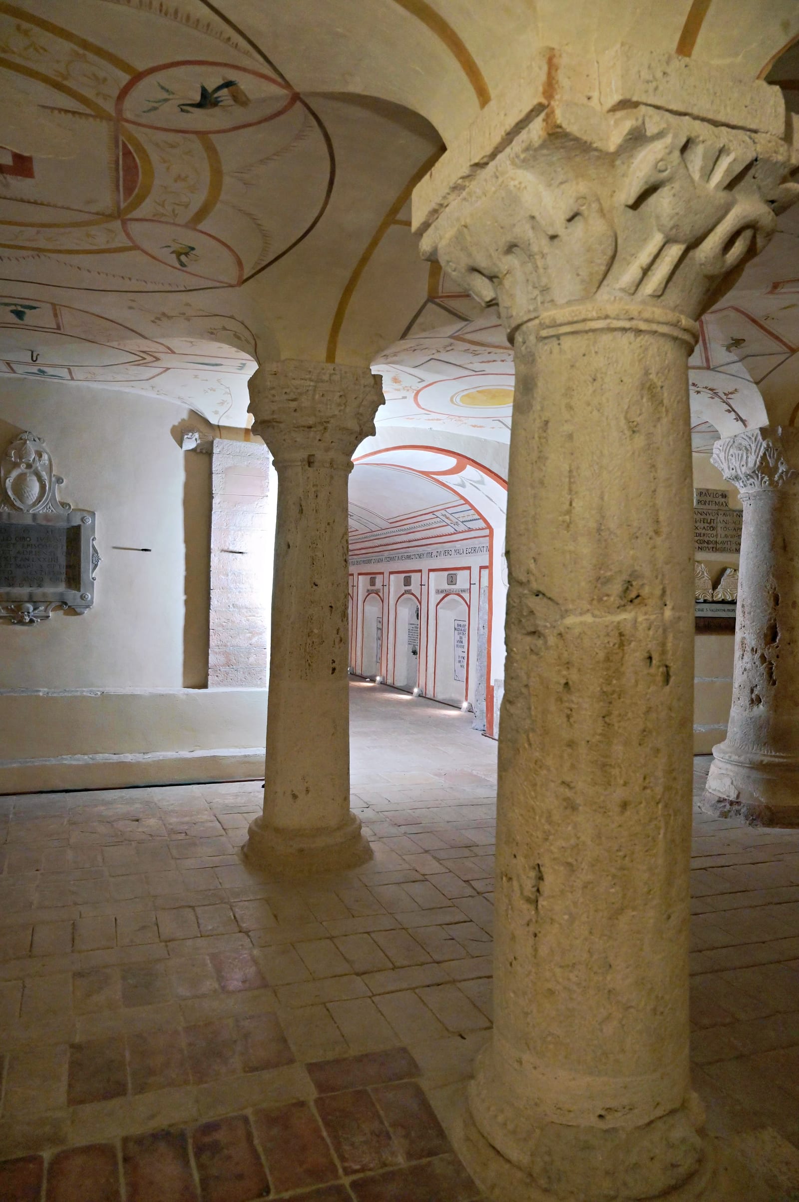 Dettaglio colonne della cripta